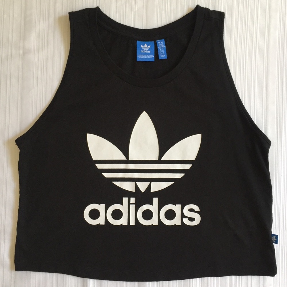 Black Adidas Crop Top - Medium
